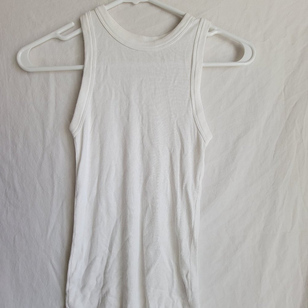 A New Day High Neck Ribbed Tank Top White. Size XSmall